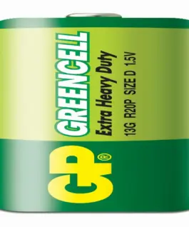 Alternative view от Цинк карбонова батерия GP Greencell 13G-S2, R20, 2 бр. в опаковка / shrink, 1.5V