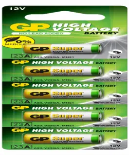 Alternative view от Алкална батерия GP 12 V /5бр./pack цена за 1 бр. батерия/ за аларми А23