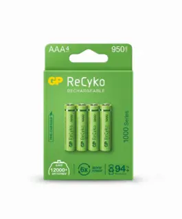 Акумулаторна Батерия GP R03 AAA 1000mAh NiMH 100AAAHCE-EB4 4 бр. в опаковка