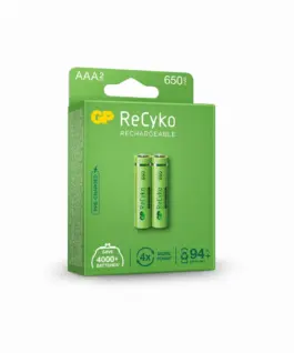Alternative view от Акумулаторна Батерия GP R03 AAA 650mAh NiMH 65AAAHCE-EB2, 2 бр. в опаковка