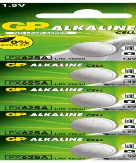 Алкална батерия GP LR9 625A 1.5V за глюкомери и дистанционни 5 бр. в блистер цена за 1