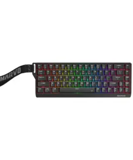 Marvo безжична механична геймърска клавиатура Wireless Gaming Mechanical keyboard Saber 65W KG965W - 1K Banana Crystal [Linear] (English