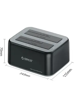 Alternative view от Orico докинг станция Storage - HDD/SSD Dock - 2 BAY 2.5/3.5 USB-C/USB-A - 6829C3-V1