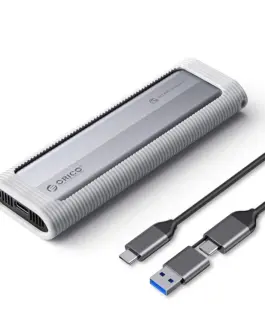 Orico външна кутия за диск Storage - Case - M.2 NVMe/SATA M/B key - USB3.1 Type-C/A Silicone Protective Case 10Gbps -