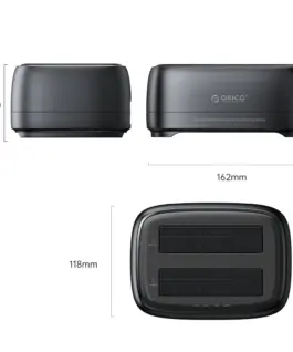 Alternative view от Orico докинг станция Storage - HDD/SSD Dock - 2 BAY Offline Clone 2.5/3.5 USB-C/USB-A - DD28C3-C