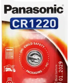 Бутонна батерия литиева PANASONIC CR1220 3V