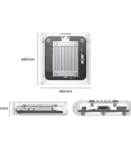 Alternative view от Orico външна кутия за диск Storage - Case - M.2 2230 NVMe - TC20-M2-10G-GY-BP - 10Gbps, Gray