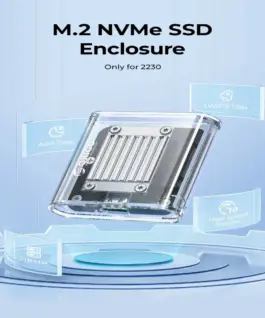 Orico външна кутия за диск Storage - Case - M.2 2230 NVMe - TC20-M2-10G-GY-BP - 10Gbps, Gray - Image 3