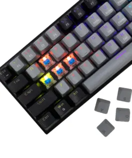 Alternative view от White Shark геймърска механична клавиатура Gaming Mechanical Keyboard WAKIZASHI 2 - Blue Switches (English US), Gray, Black