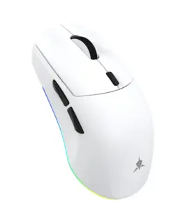 Alternative view от White Shark професионална геймърска мишка Wireless Gaming Mouse CADOR - 10000dpi, 1000Hz, Bluetooth, White