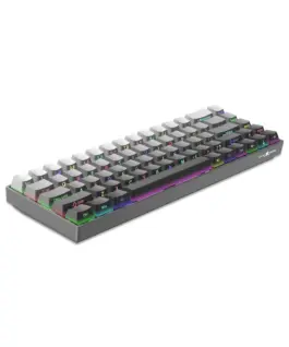 White Shark геймърска механична клавиатура Gaming Mechanical Keyboard NUNCHAKU - Red Switches (English US), Grey - Image 4
